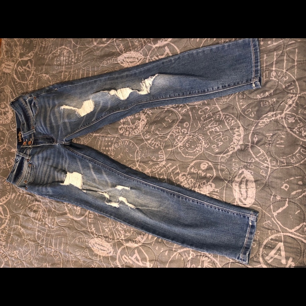 Distressed jeans